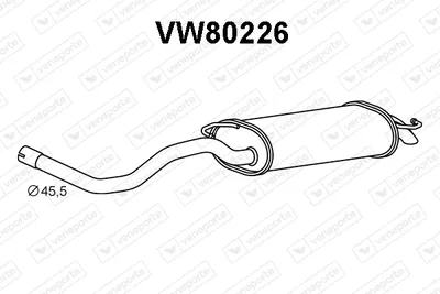 Silenciador posterior Audi A3 · Seat LEON · Vw GOLF IV