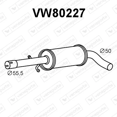 silenciador del medio Audi A3 · Seat TOLEDO II · Seat LEON