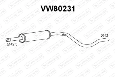 silenciador del medio Seat INCA · Vw CADDY II Box Body/MPV · Vw CADDY II MPV