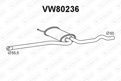 silenciador del medio Vw PASSAT B5 · Vw PASSAT B5 Variant · Vw PASSAT B5.5