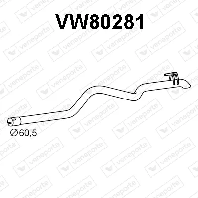 Tubo de escape Vw LT 28-35 II Bus · Vw LT 28-46 II Van · Vw LT 28-46 II Platform/Chassis