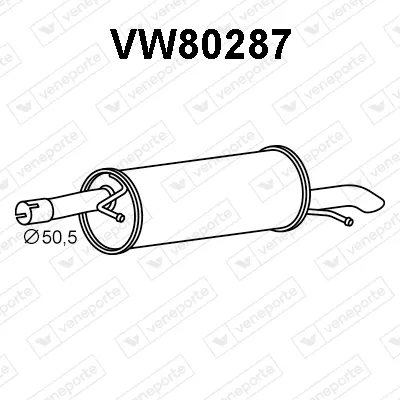 Silenciador posterior Vw PASSAT B5 · Vw PASSAT B5 Variant · Vw PASSAT B5.5