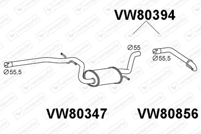 Silenciador posterior Vw GOLF PLUS V · Vw GOLF VI · Vw GOLF VI Van