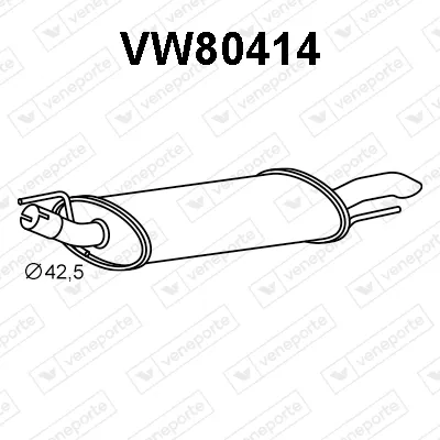 Silenciador posterior Vw GOLF III