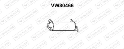silenciador del medio Vw TRANSPORTER T3 Bus
