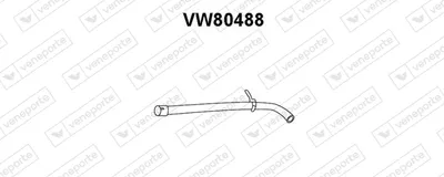 Tubo de escape VENEPORTE VW80488