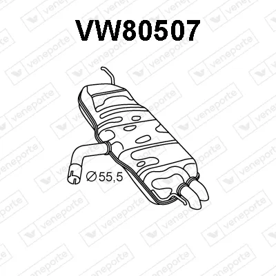Silenciador posterior Vw GOLF V · Vw GOLF PLUS V · Vw GOLF PLUS Van