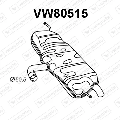 Silenciador posterior Vw GOLF V · Vw GOLF PLUS V · Vw GOLF VI