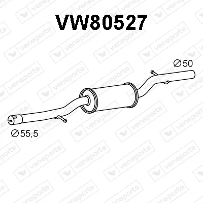 silenciador del medio Audi A3 · Seat LEON · Vw GOLF IV