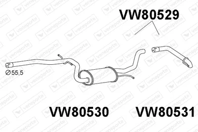 Silenciador posterior Vw TOURAN