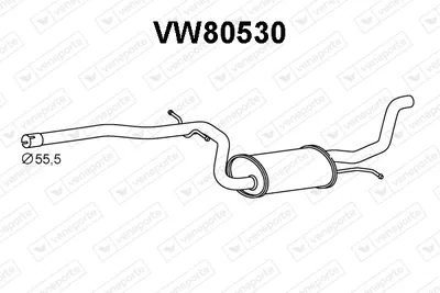 Silenciador posterior Vw TOURAN