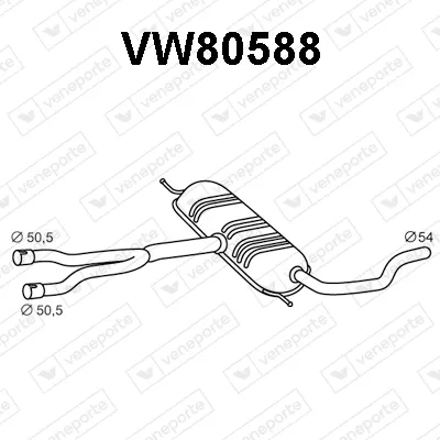 silenciador del medio Vw PASSAT B5 · Vw PASSAT B5 Variant · Vw PASSAT B5.5