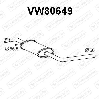 Presilenciador Vw TRANSPORTER T4 Bus · Vw TRANSPORTER T4 Van · Vw TRANSPORTER T4 Platform/Chassis (70E, 70L, 70M, 7DE, 7DL, 7D
