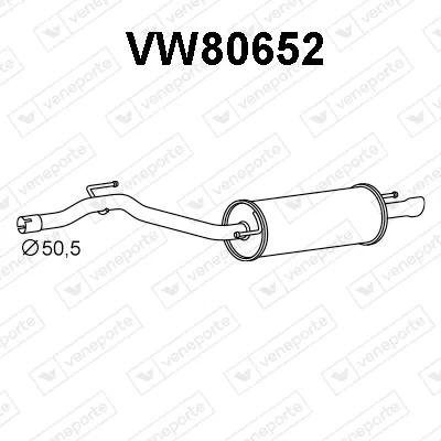 Silenciador posterior Vw TRANSPORTER T4 Bus · Vw TRANSPORTER T4 Platform/Chassis (70E, 70L, 70M, 7DE, 7DL, 7D