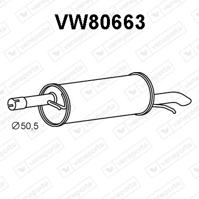 Silenciador posterior Vw PASSAT B5 · Vw PASSAT B5 Variant · Vw PASSAT B5.5
