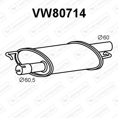 Presilenciador Vw MULTIVAN T5 · Vw TRANSPORTER T5 Platform/Chassis (7JD, 7JE, 7JL, 7JY, 7JZ, 7F · Vw TRANSPORTER T5 Van