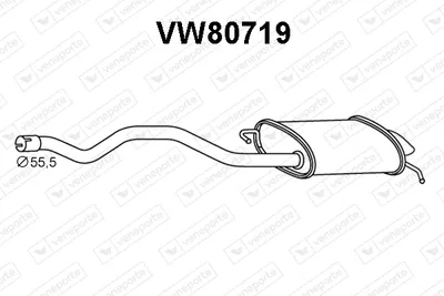 Silenciador posterior Vw TRANSPORTER T5 Van · Vw TRANSPORTER T5 Bus