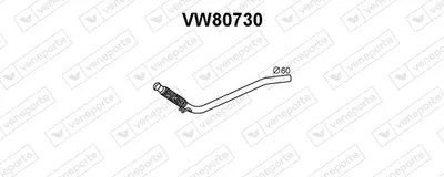 Tubo de escape Vw TRANSPORTER T5 Platform/Chassis (7JD, 7JE, 7JL, 7JY, 7JZ, 7F · Vw TRANSPORTER T5 Van