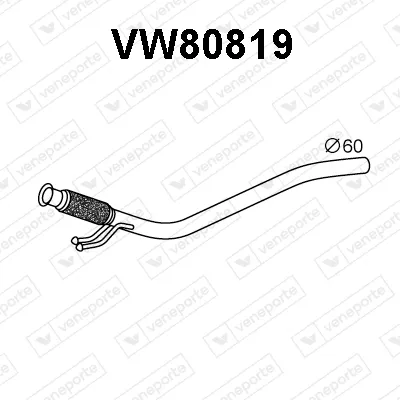 Tubo de escape Vw MULTIVAN T5 · Vw TRANSPORTER T5 Platform/Chassis (7JD, 7JE, 7JL, 7JY, 7JZ, 7F · Vw TRANSPORTER T5 Van