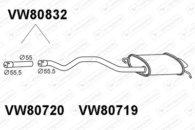 Silenciador posterior Vw TRANSPORTER T5 Van · Vw TRANSPORTER T5 Bus