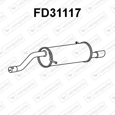 Silenciador posterior Ford FIESTA VII · Ford FIESTA VII Van