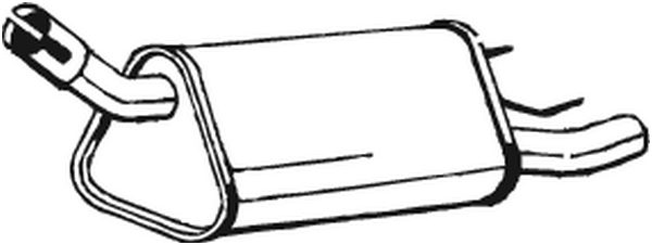 Silenciador posterior Opel CORSA B · Opel CORSA B Hatchback Van · Vauxhall CORSA Mk I