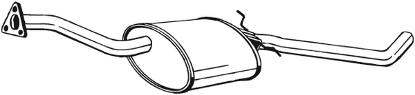 silenciador del medio Opel OMEGA A · Vauxhall CARLTON Mk III Saloon