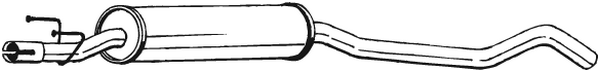 silenciador del medio Opel CORSA B · Opel TIGRA · Opel CORSA B Hatchback Van