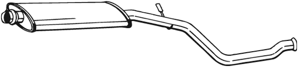 silenciador del medio Peugeot 206 Hatchback