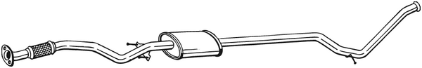 silenciador del medio BOSAL 291-511