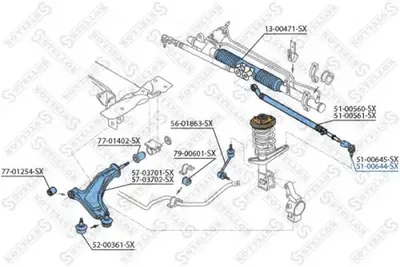 Rótula barra de acoplamiento Land Rover FREELANDER I Soft Top · Land Rover FREELANDER I