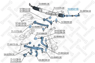 Articulación axial, barra de acoplamiento Audi A8 D3 · Vw PHAETON · Bentley CONTINENTAL Coupe