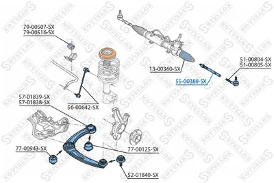 Articulación axial, barra de acoplamiento Citroën BERLINGO / BERLINGO FIRST Box Body/MPV · Citroën BERLINGO / BERLINGO FIRST MPV · Citroën BERLINGO MULTISPACE