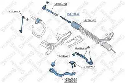 Articulación axial, barra de acoplamiento Land Rover RANGE ROVER III