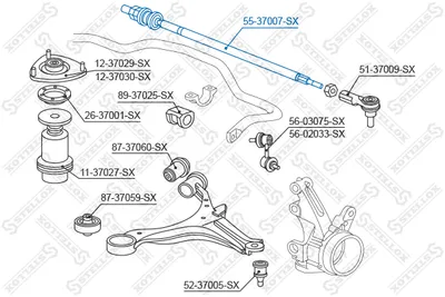 Articulación axial, barra de acoplamiento Honda CIVIC VI Fastback · Honda CIVIC VI Hatchback · Honda CIVIC VI Saloon