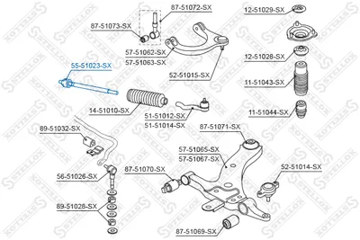 Articulación axial, barra de acoplamiento Hyundai SONATA IV · Hyundai XG · Hyundai SONATA V