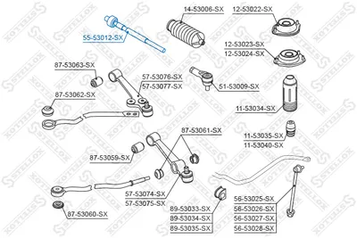 Articulación axial, barra de acoplamiento Kia RIO I Hatchback · Kia RIO I Saloon · Kia AVELLA Hatchback