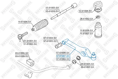 Barra oscilante, suspensión de ruedas Opel AGILA · Subaru JUSTY III · Suzuki ALTO II