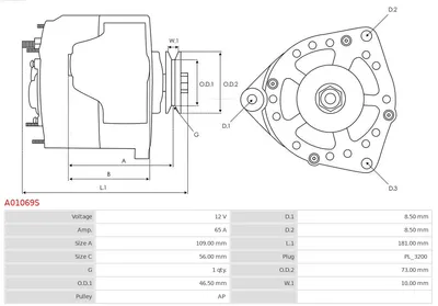 Alternador Audi 100 C3 Saloon · Audi 80 B2 Saloon · Audi 100 C3 Avant
