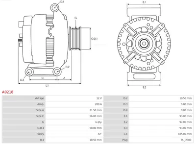 Alternador Mercedes-Benz E-CLASS · Mercedes-Benz E-CLASS T-Model · Mercedes-Benz E-CLASS Platform/Chassis