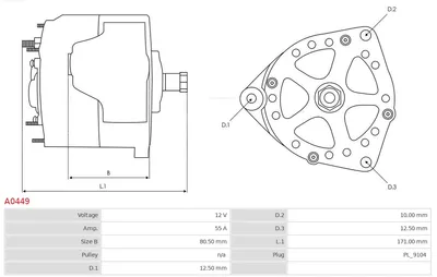 Alternador Mercedes-Benz T2/L Van · Mercedes-Benz T2/L Municipal Vehicle · Mercedes-Benz T2/L Platform/Chassis