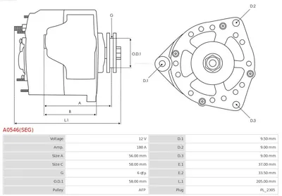 Alternador Land Rover FREELANDER 2 · Land Rover RANGE ROVER EVOQUE · Land Rover DISCOVERY SPORT