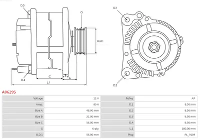 Alternador Renault LAGUNA I · Volvo 850 Estate · Volvo S40 I