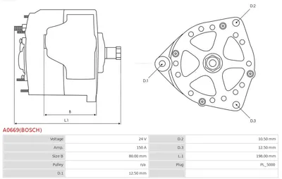 Alternador AS-PL A0669(BOSCH)