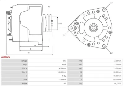 Alternador AS-PL A0802S