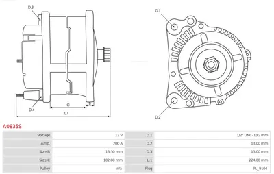 Alternador AS-PL A0835S