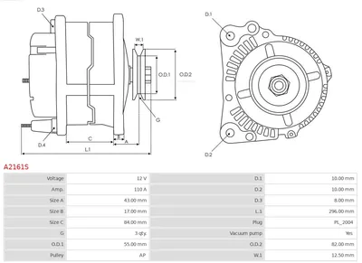 Alternador AS-PL A2161S
