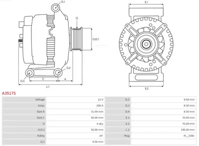 Alternador Mercedes-Benz E-CLASS · Mercedes-Benz E-CLASS Coupe · Mercedes-Benz E-CLASS T-Model