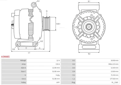 Alternador Ford C-MAX II · Ford GRAND C-MAX · Ford FOCUS III