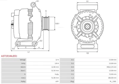 Alternador Ford S-MAX · Ford FIESTA VI · Ford FIESTA VI Van